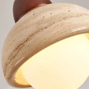 Axyaa Yellow Travertine LED Pendant Lamp Wood Nordic Hanglamp Lustre