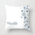 Blue Winter Snowflake Pillowcase for Stylish Christmas Decor by Axyaa