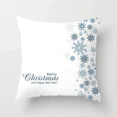 Blue Winter Snowflake Pillowcase for Stylish Christmas Decor by Axyaa