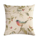 Axyaa Spring Paris Bird Flower Pillowcase Set for 45x45 Cm Pillows
