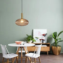 Axyaa Striped Glass Lantern Chandelier LED Pendant Lights for Dining Room Kitchen