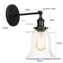 Axyaa Industrial Glass Wall Sconce Art Light for Stair, Foyer, Bedroom & Dining Room