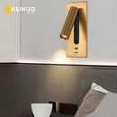 Axyaa Adjustable USB Wall Lamp for Bedside Reading