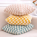 Axyaa Checkerboard Pillow Cover: Soft Cozy Double-Sided Checkered Pattern for Living Room