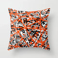 Axyaa Geometric Pattern Print Orange Car Sofa Cushion Cover