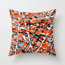 Axyaa Geometric Pattern Print Orange Car Sofa Cushion Cover