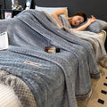 Axyaa Thicken Velvet Blanket - Soft, Warm Coral Fleece Quilt for Autumn/Winter