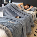 Axyaa Thicken Velvet Blanket - Soft, Warm Coral Fleece Quilt for Autumn/Winter