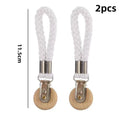 Axyaa Towel Hanging Clips: Multifunctional Bathroom Storage Rack with Woven Rope Hand Towel Hangers