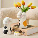 Axyaa Cat Claw Resin Vase: Desktop Flower Arrangement, Pen Holder, Makeup Brush Storage