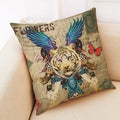 Retro Design Linen Pillowcase for Living Room & Bedroom by Axyaa