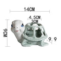 Axyaa Cartoon Turtle Ceramic Vase: Table Decoration, Plant Pot, Room Aesthetic Decor