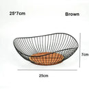 Axyaa Vine Woven Iron Fruit Plate, 6 Styles Vegetable Drain Basket for Bedroom & Bathroom