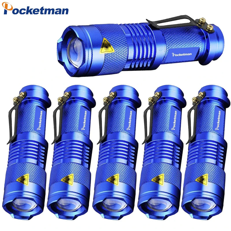 Axya Super Bright Mini LED Flashlight - Waterproof Zoomable Tactical Torch