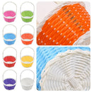 Axyaa Flower Storage Basket Round Plastic Vine Shopping Hamper