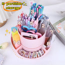 Axyaa Rotatable Pen Holder & Desk Organizer for Students - Multifunctional & Creative Shelf