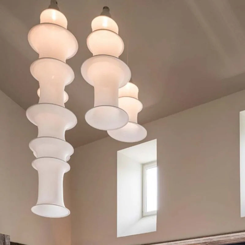 Axyaa Falkland Pendant Lamp: Minimalist Fabric Suspension Light