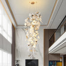 Axyaa Postmodern Gingko Leaf Ceramic Chandelier for Nordic Living Room & Hotel Lobby
