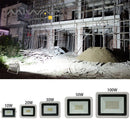 Axyaa White LED Flood Light for Outdoor Garden Lighting - 100W to 10W Variants