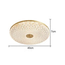 Axyaa Copper Crystal Circular LED Ceiling Light Luxe Modern Decor for Living Room