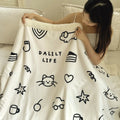 Axyaa Cartoon Print Lambs Wool Blanket: Soft and Cozy Throws for Sofa, Office, and Naps