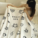 Axyaa Cartoon Print Lambs Wool Blanket: Soft and Cozy Throws for Sofa, Office, and Naps