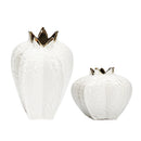 Axyaa Platinum Hammer Pattern Ceramic Vase