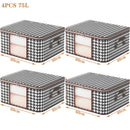 Axyaa Large Capacity Foldable Storage Box with Handles and Zipper