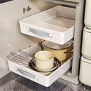 Axyaa Slide-Out Kitchen Organizer Tray - Base Cabinet Storage Drawers Shelf
