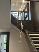 Axyaa Spiral Crystal Chandelier for Modern Villa Living Room