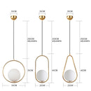 Axyaa Glass Ball Pendant Lamp: Modern Dining Room Hanging Light in Gold