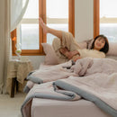 Axyaa Summer Quilt: Solid Color Washed Cotton Single Bed Thin Quilt