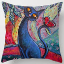 Axyaa Cartoon Cat Pillow Cover for Home Office Bedroom Sofa Car Decoration
