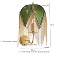 Axyaa Vintage Fabric Tassel LED Wall Lamp – Copper Arm Design