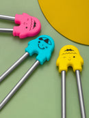 Axyaa Kids Chopsticks Training Set - Fun Cartoon Design Baby Learning Utensils
