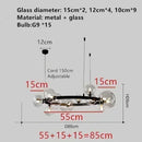 Axyaa Glass Bubble LED Chandelier, Modern Home Decor Lighting