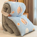 Axyaa Plush Cartoon Bear Blanket: Soft Warm Queen Comforter, Fluffy Fleece Winter Bedding