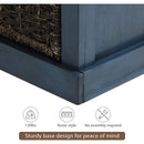 Rustic Shoe Bench with 3 Baskets, Cushion, and Cabinet by Axyaa