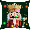 Axyaa LED Nutcracker Tree Pillowcase for Christmas Home Decor