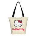 Axyaa Hello Kitty Tote Bag: Cute Kawaii Cartoon Top Handle Zipper Bag for Women