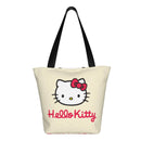 Axyaa Hello Kitty Tote Bag: Cute Kawaii Cartoon Top Handle Zipper Bag for Women