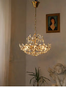 Axyaa Fantasy Crystal Flower Pendent Chandelier for Modern Living Spaces