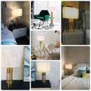 Axyaa Gold Iron Table Lamp for Modern Spaces: Bedroom, Living Room, Study Room