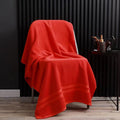 Axyaa Christmas Red Luxury Cotton Bath Towel Set - Super Quick-Drying & Large