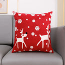Embroidered Santa Deer Snowflake Pillow Cover 45x45cm for Sofa Bed by Axyaa