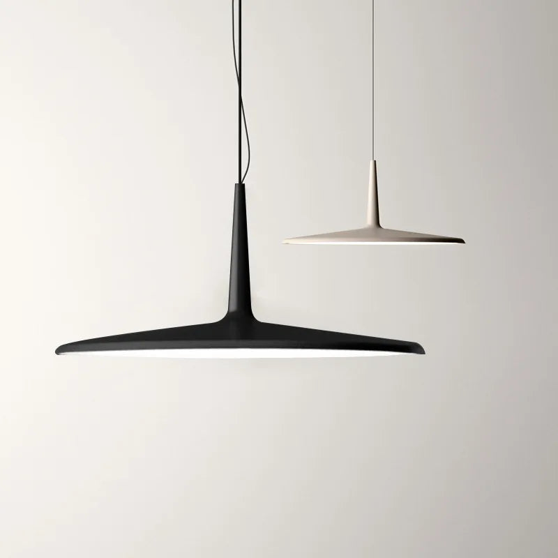 Axyaa Nordic Minimalist Chandelier: Modern Black/White Metal Pendant Light for Dining Room