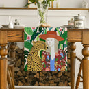 Axyaa Tropical Flowers Table Runner: Kitchen & Holiday Party Decor