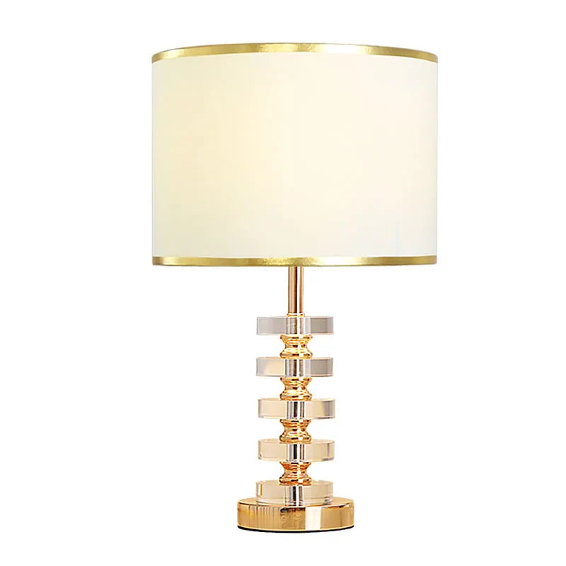 Axyaa Crystal Table Lamp: Modern American Style for Living Room and Bedroom