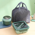Axyaa Portable Microwaveable Kids Lunch Box Set with Insulated Bag
