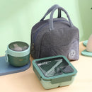 Axyaa Portable Microwaveable Kids Lunch Box Set with Insulated Bag